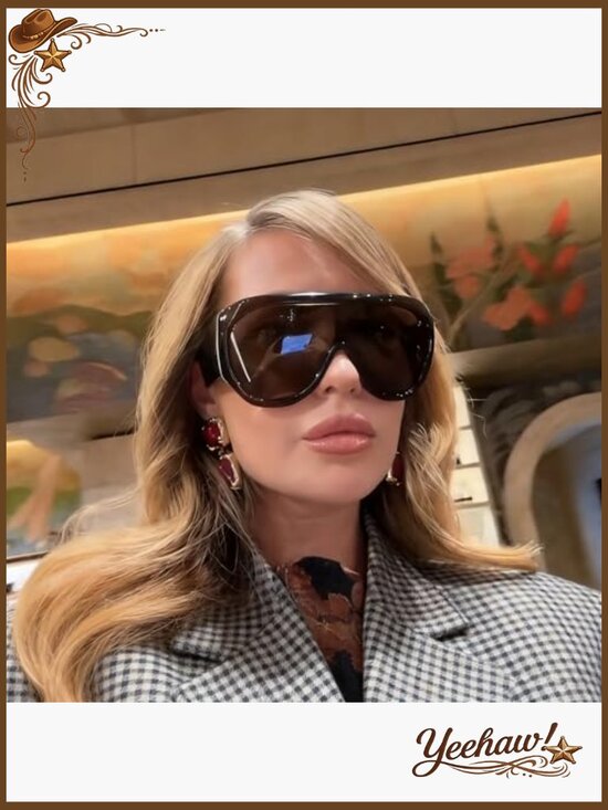 Oversized Sunglasses Large Frame Wrap Around UV Protection Eyewear main image 5